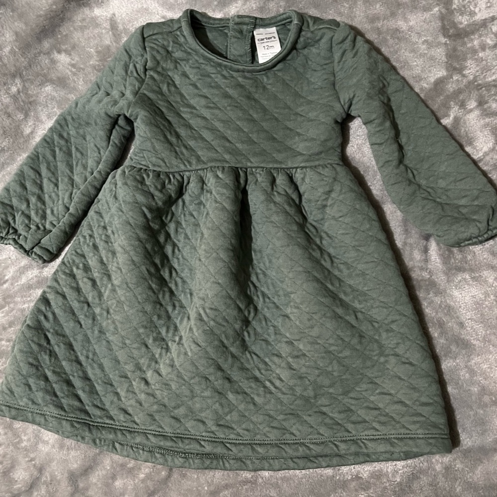 Carter Baby Dress 12 months- Green